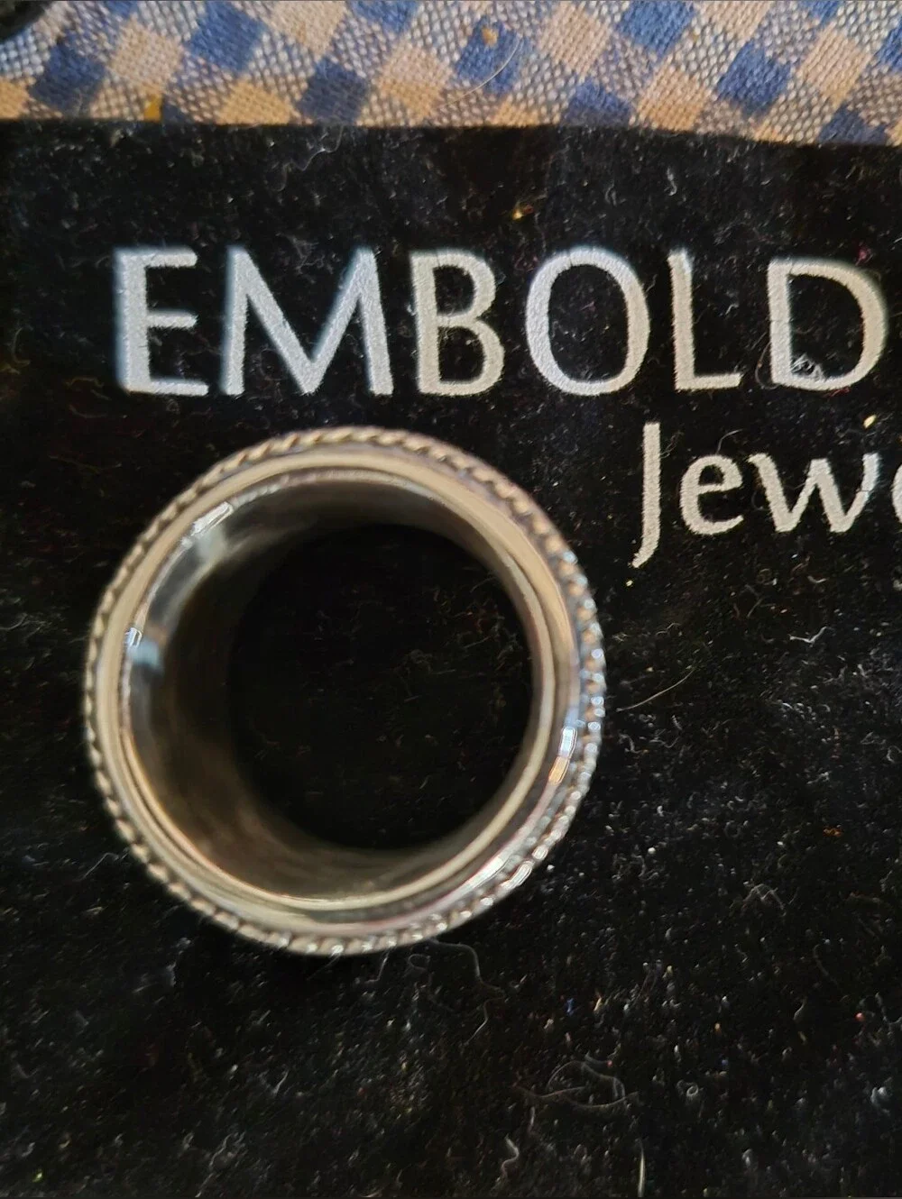 Silver-Tone Men's Ring with Intricate Filigree